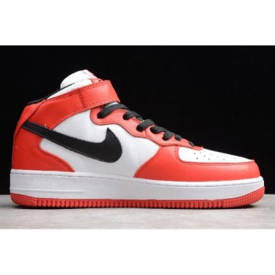 Nike Air Force 1 Mid '07 Beyaz / Kırmızı / Siyah Kaykay Ayakkabı Türkiye - FN8AJL44